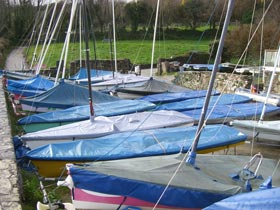 Boats awaiting the start of the sailing season