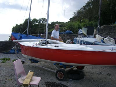 Pete Barnes preparing to go sailing