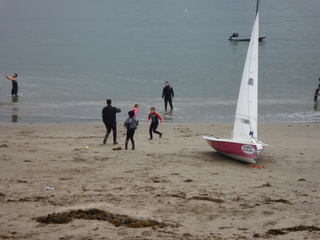 On the beach at Polkerris